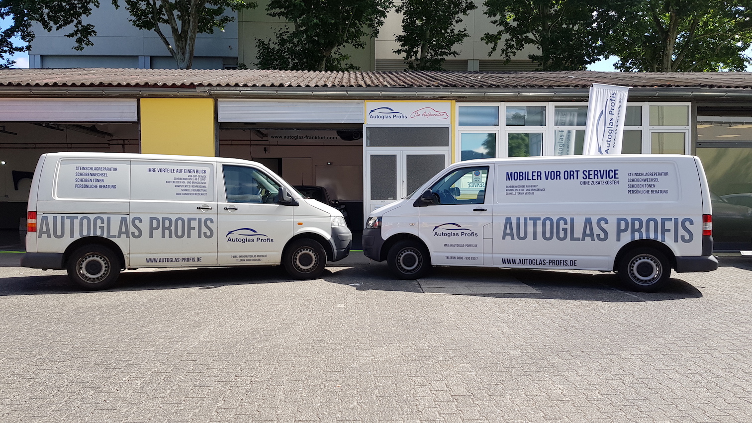 Servicefahrzeuge der Autoglas Profis GmbH